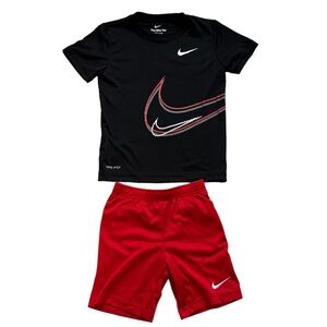 Nike Black Shirt and Red Shorts 2 pc Set - Retail $50